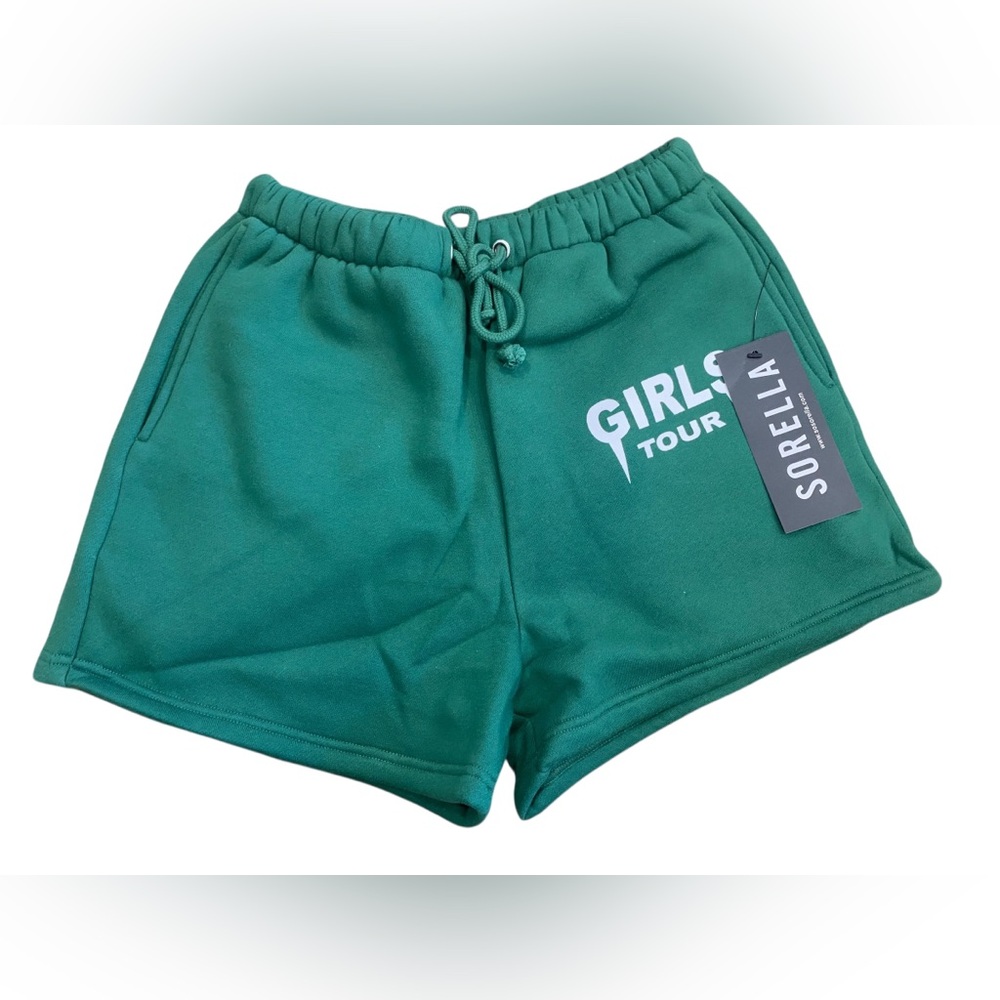 Sorella Girls Tour Green Sweats Athletic High Rise Shorts Small